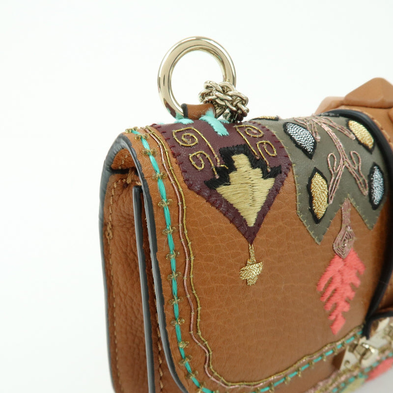 Valentino Garavani Glam Lock Leather Brown Bag
