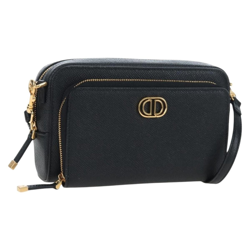 Christian Dior Caro Double Leather Black Bag
