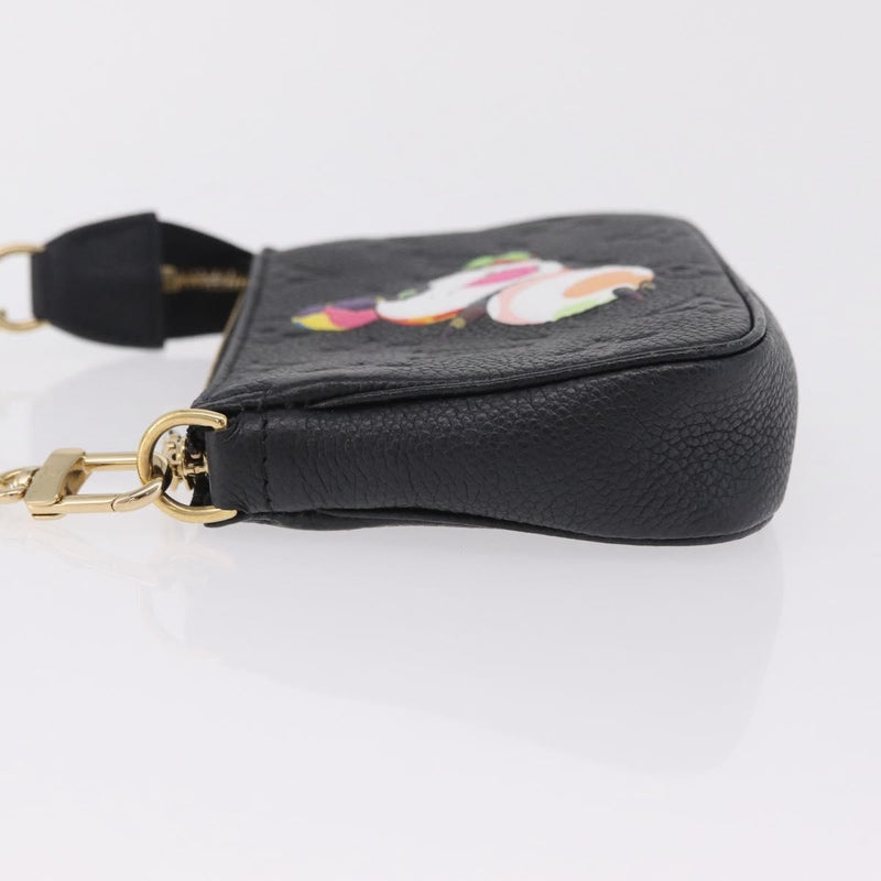Louis Vuitton Pochette Accessoires Monogram Empreinte Leather Black Bag
