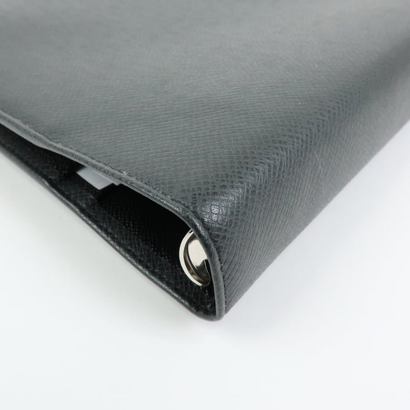 Louis Vuitton Ring Agenda Cover Taiga Leather Gray Bag