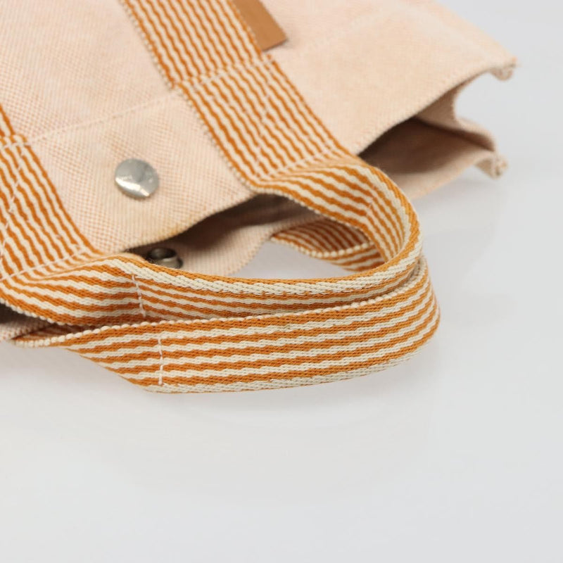 Hermes Fourre Tout Toile Orange Canvas Bag