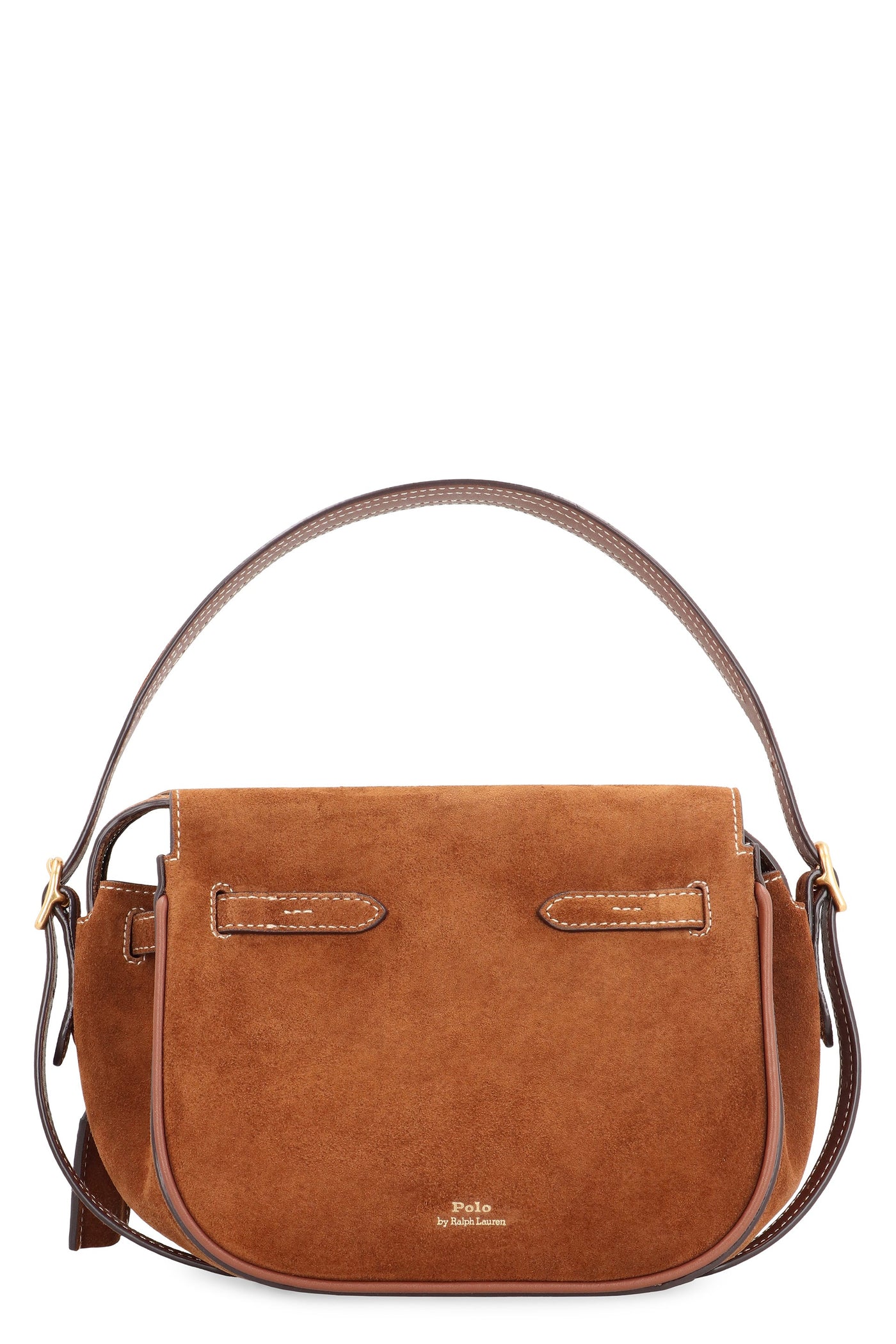 Polo Ralph Lauren Suede Shoulder Bag — Brown Cowhide