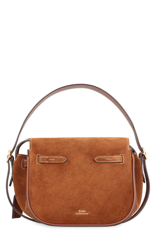 Polo Ralph Lauren Suede Shoulder Bag — Brown Cowhide