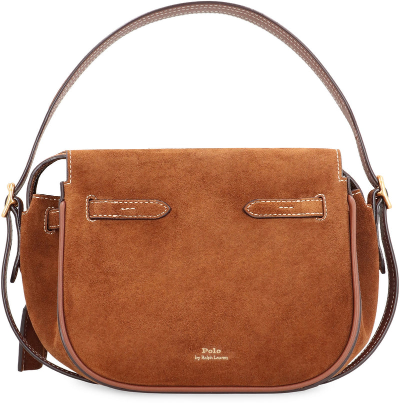 Polo Ralph Lauren Suede Shoulder Bag — Brown Cowhide