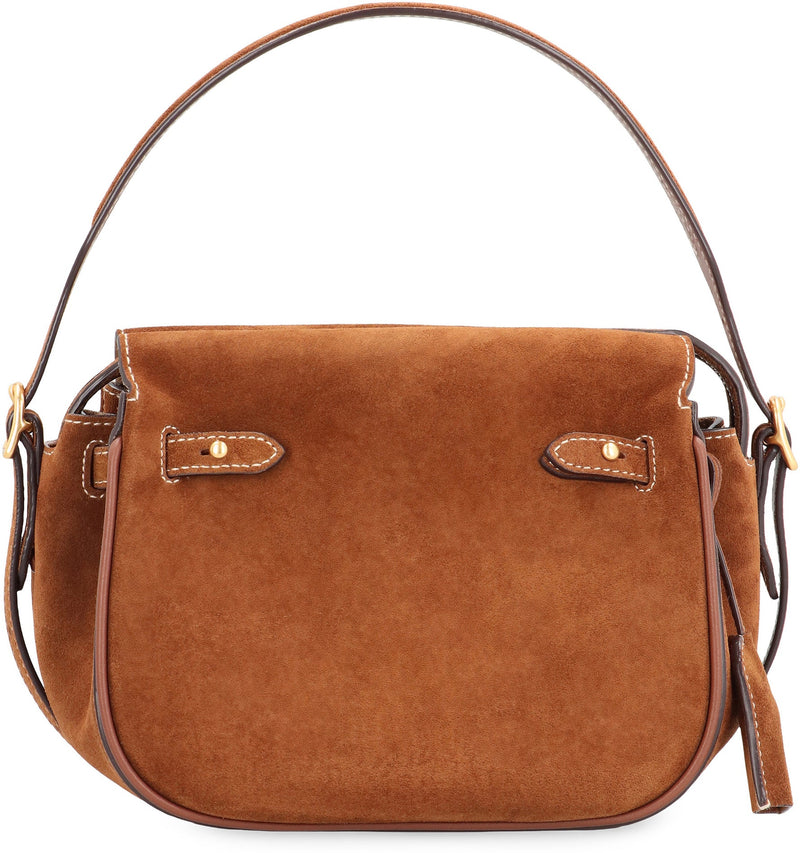 Polo Ralph Lauren Suede Shoulder Bag — Brown Cowhide