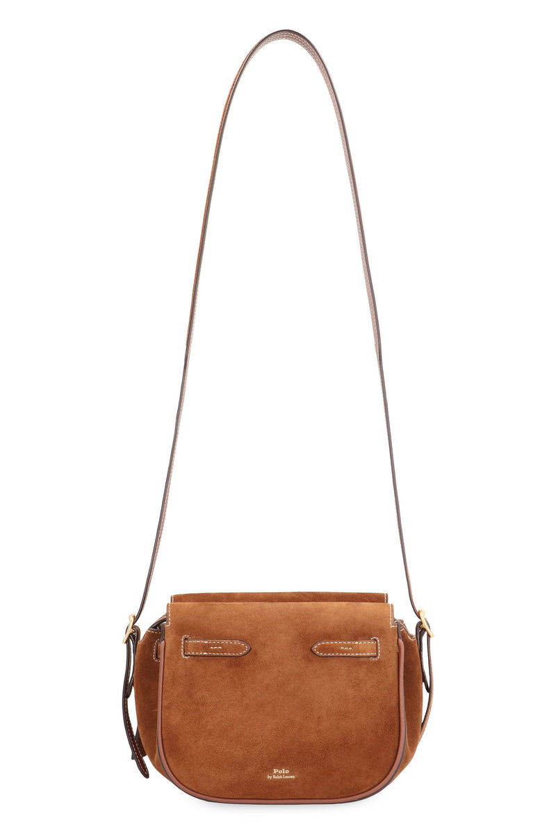 Polo Ralph Lauren Suede Shoulder Bag — Brown Cowhide