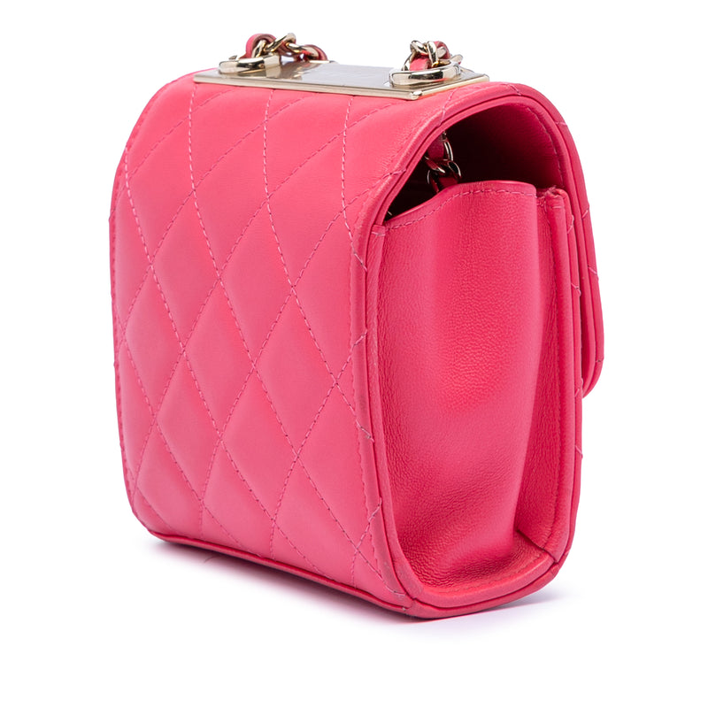 Mini Quilted Lambskin Trendy CC Clutch With Chain - Image 2