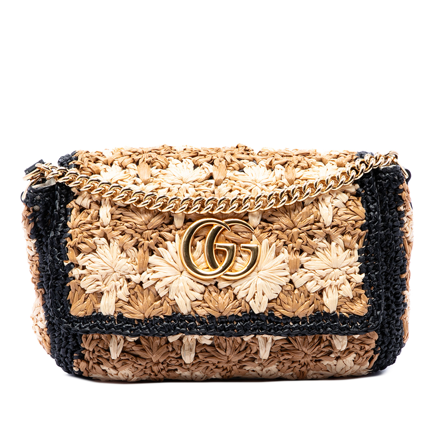 Small GG Marmont Raffia Crossbody - Image 1