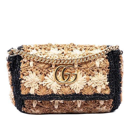 Small GG Marmont Raffia Crossbody - Image 1
