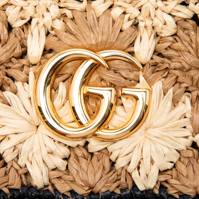 Small GG Marmont Raffia Crossbody - Image 5