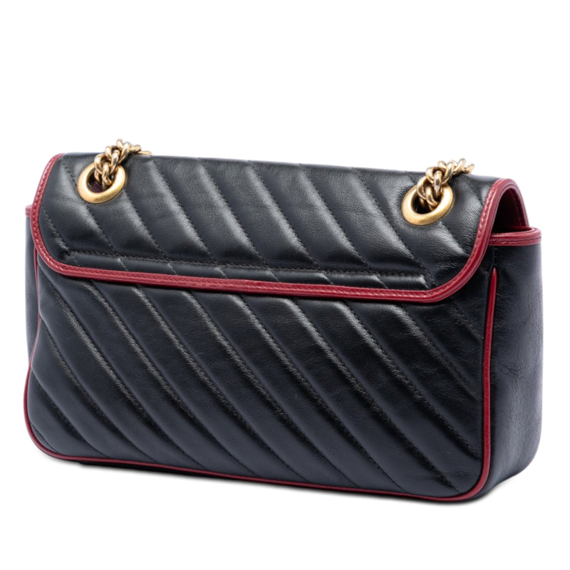 Medium GG Marmont Matelasse Diagonal Leather Torchon Shoulder Bag - Image 2