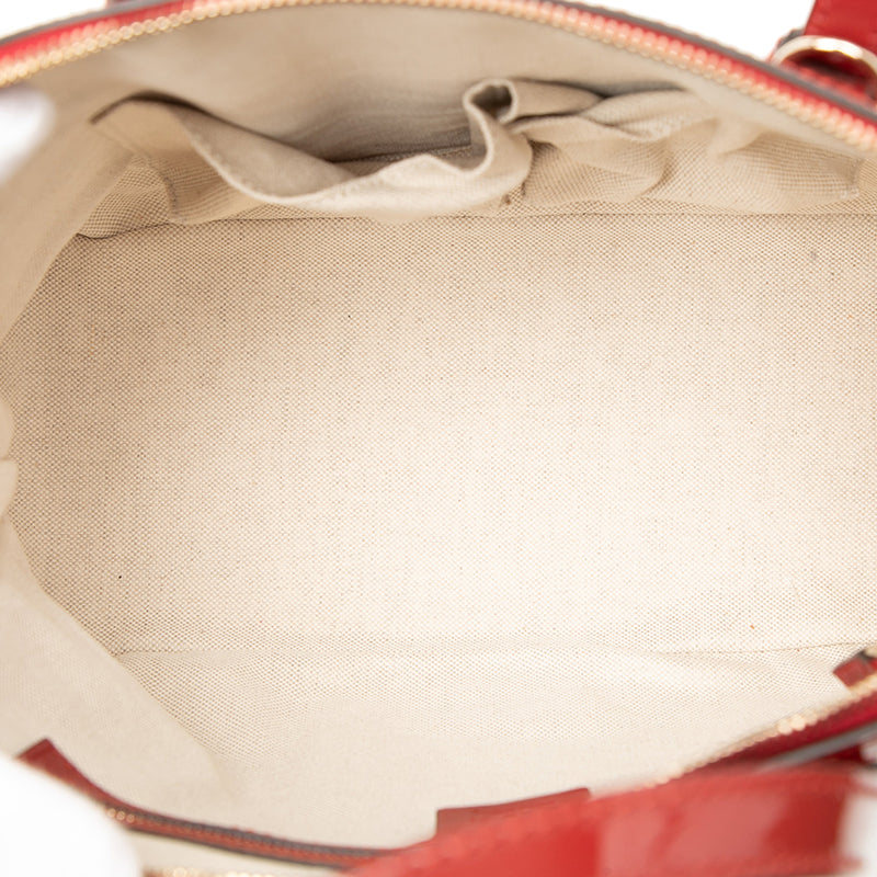 Small Microguccissima Patent Nice Dome Satchel - Image 4