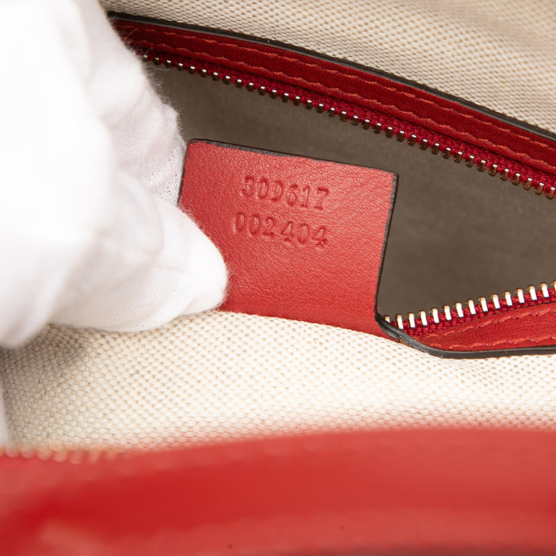 Small Microguccissima Patent Nice Dome Satchel - Image 6
