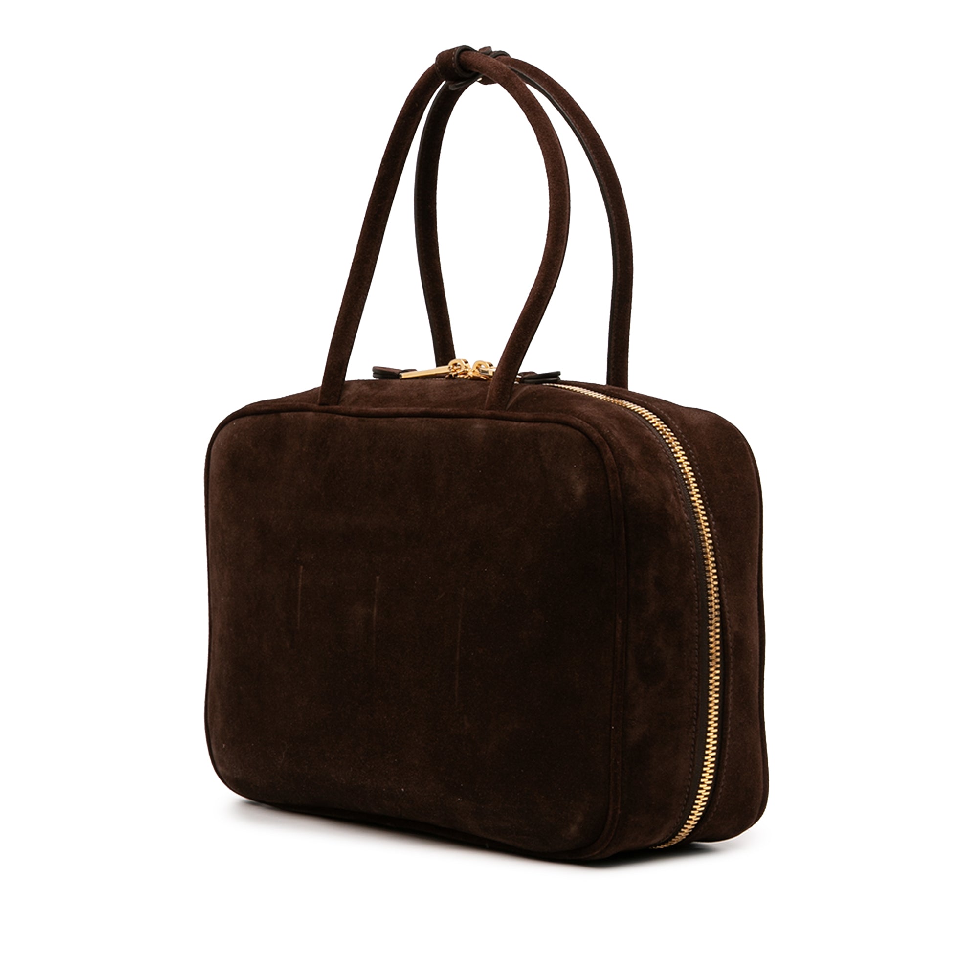 Large Suede Logo Beau Shoulder Bag - Image 2