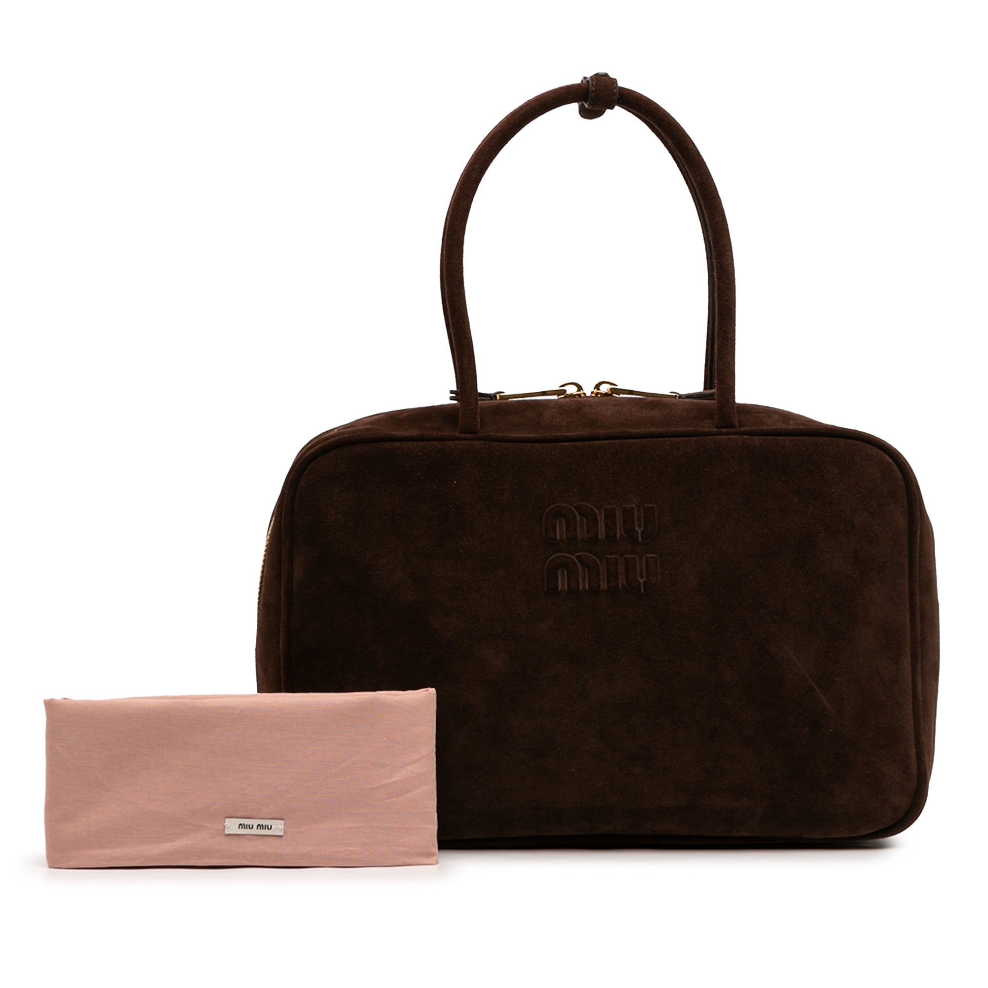 Large Suede Logo Beau Shoulder Bag - Image 7