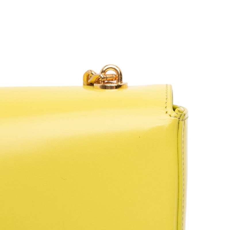 Shiny Calfskin Claude Chain Shoulder Bag - Image 9