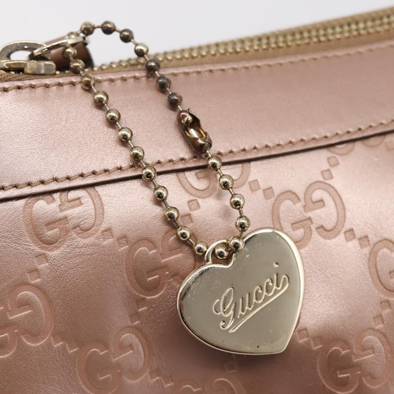 Gucci Heart Wristlet Guccissima Leather Pink Bag