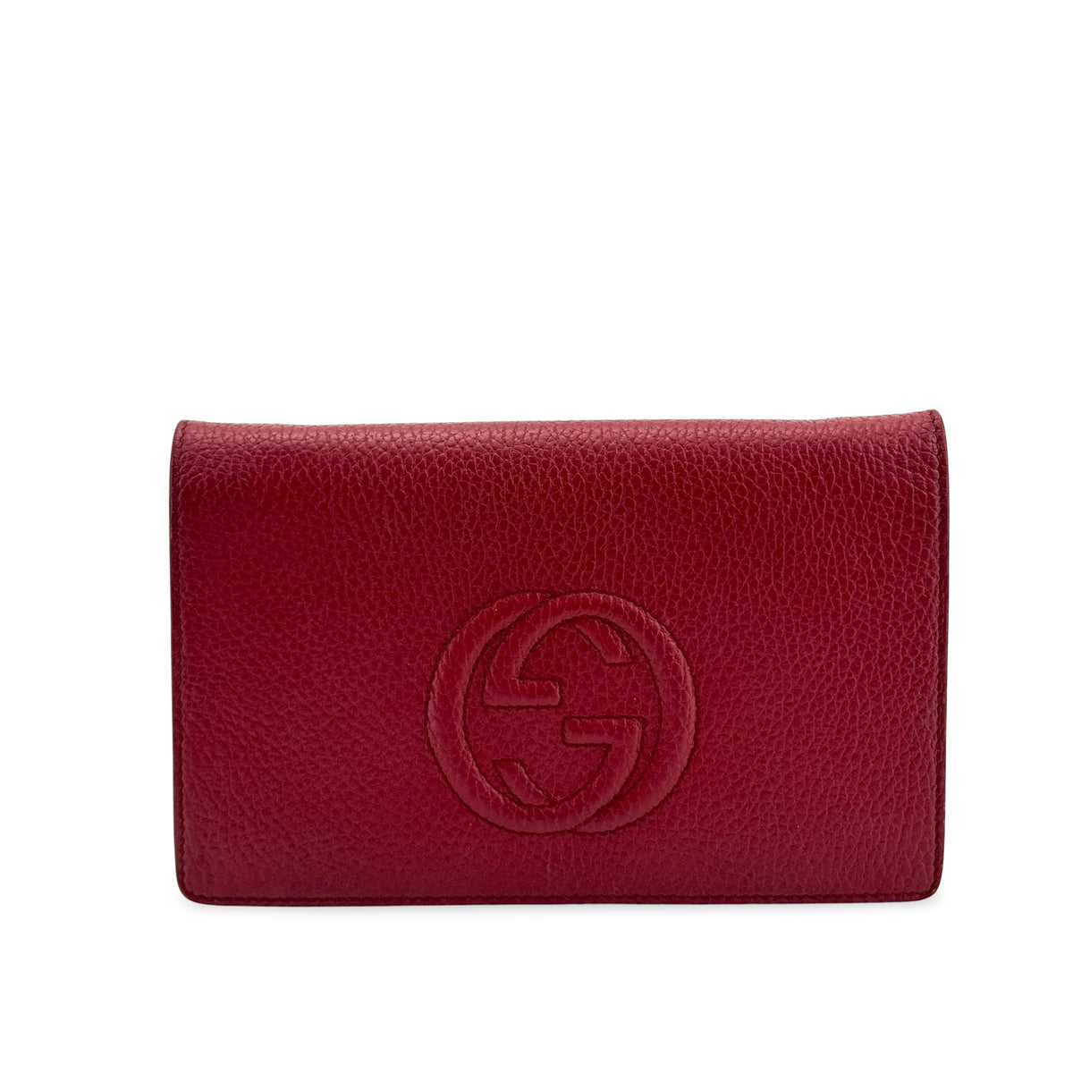 Gucci Soho Wallet On Chain Leather Red Bag