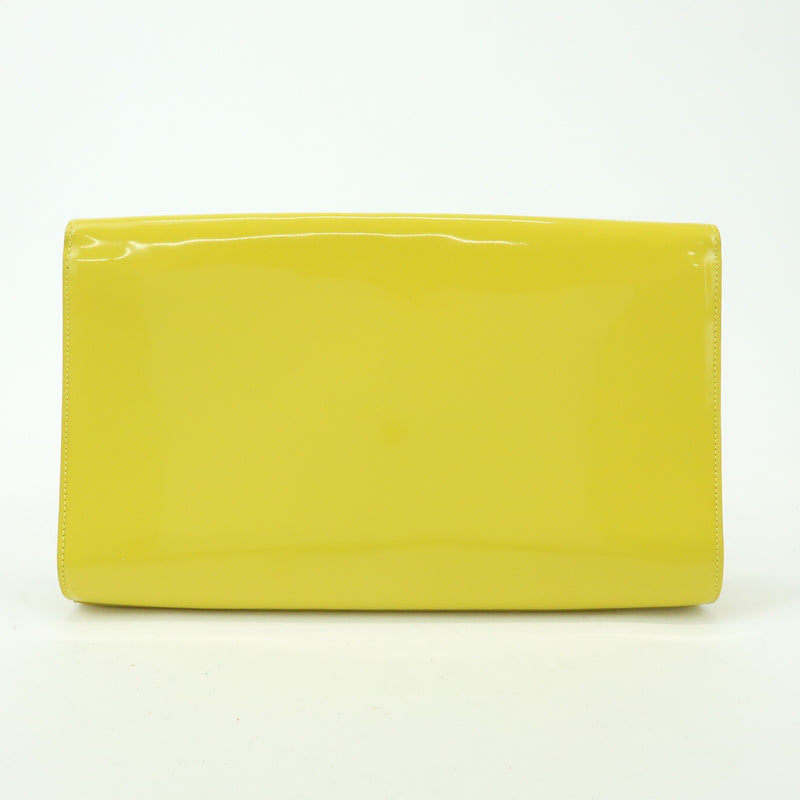 Saint Laurent Belle De Jour Clutch Patent Yellow Patent_leather