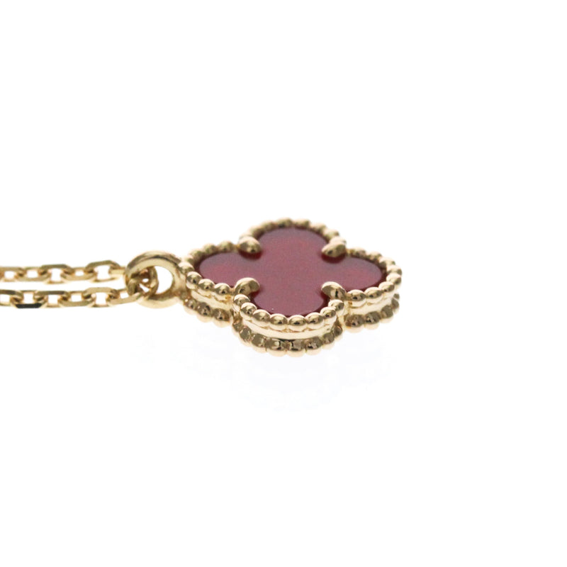 Van Cleef & Arpels Sweet Alhambra 18k White Gold And Diamonds Red Pink_gold Bijoux