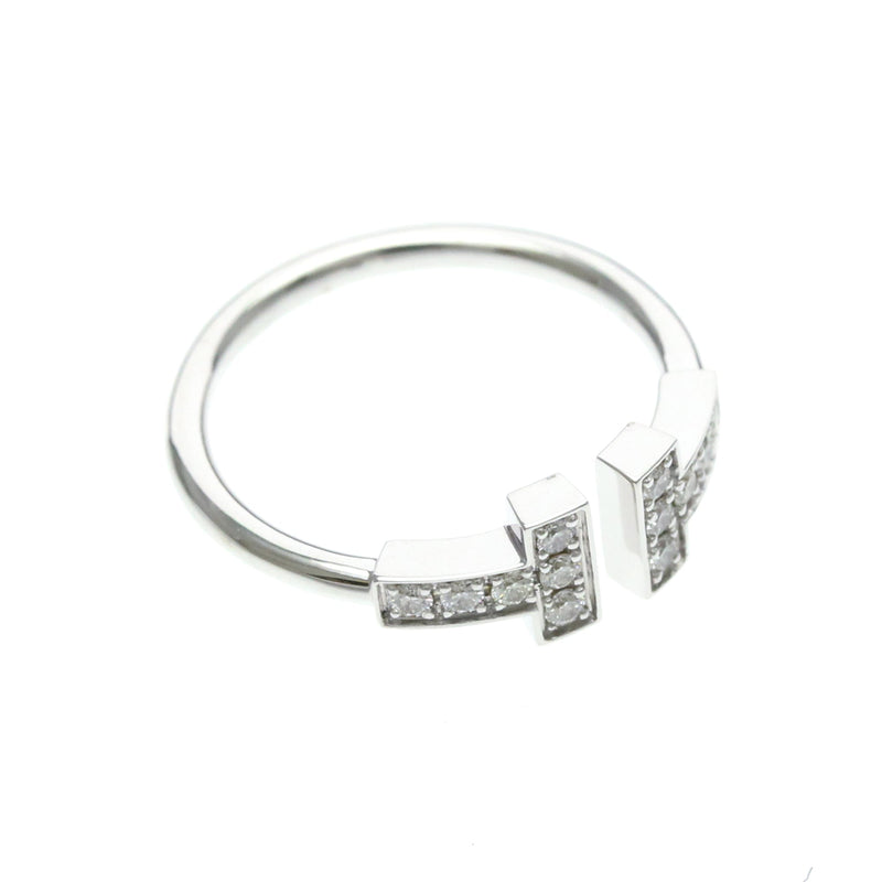 Tiffany & Co. T Wire 18k White Gold With Diamonds Silver White_gold Bijoux