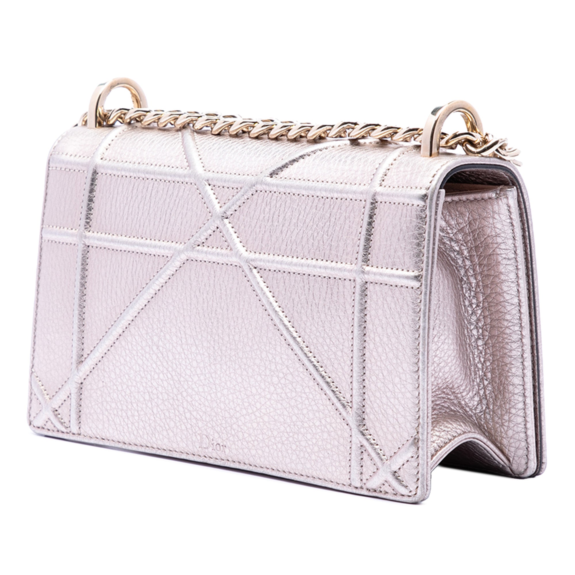Small Metallic Grained Calfskin Diorama Flap - Image 2