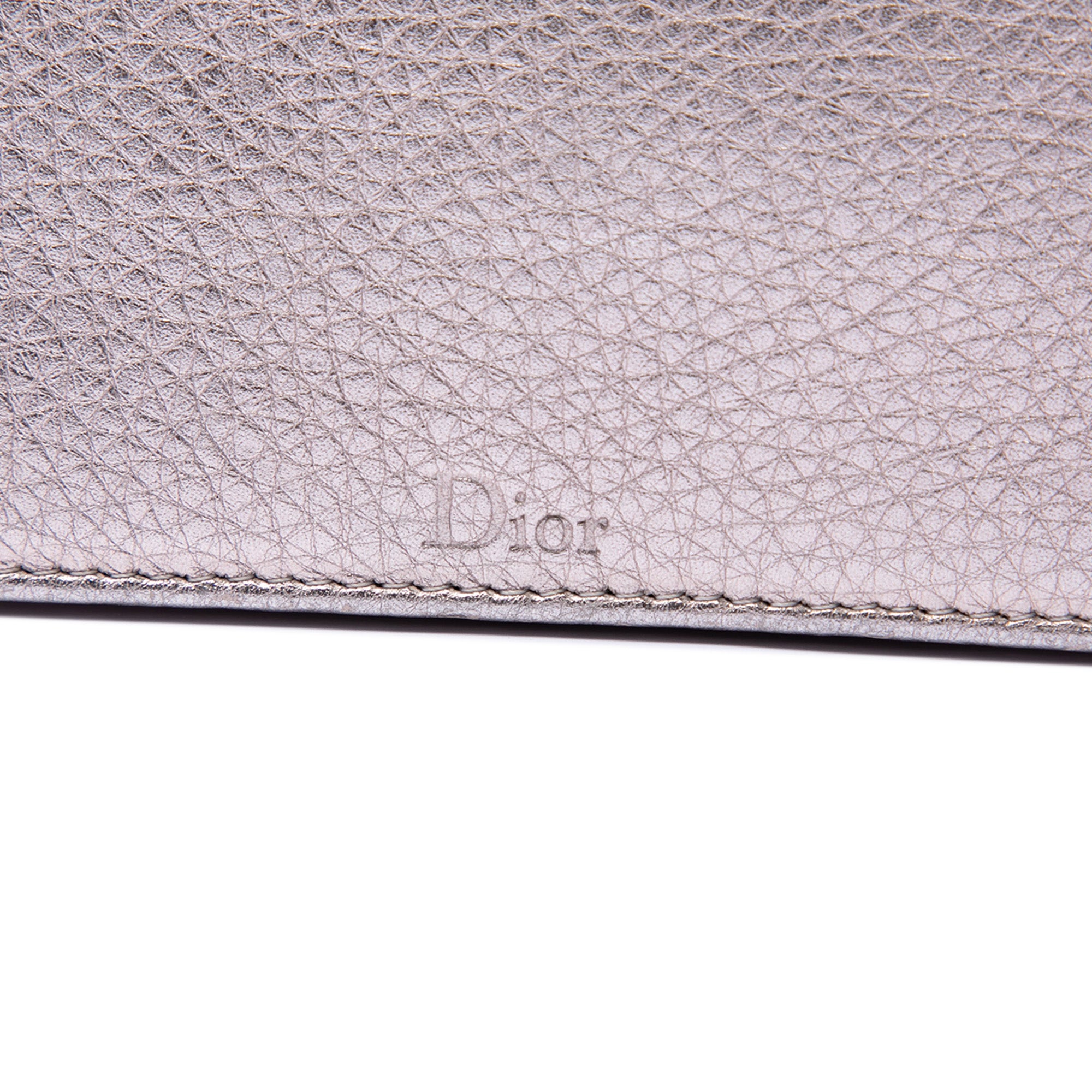Small Metallic Grained Calfskin Diorama Flap - Image 5
