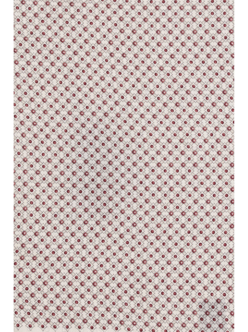 Brunello Cucinelli Geometric-Patterned Silk Pocket Square — Beige Scarfs