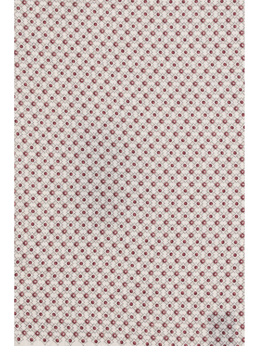 Brunello Cucinelli Silk Geometric Polka Dot Pocket Square — Cherry Accessory