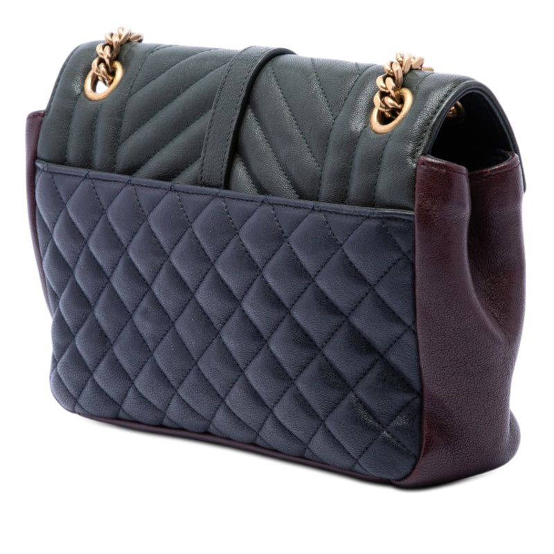 Medium Triquilt Tricolor Sheepskin Monogram College Bag - Image 2