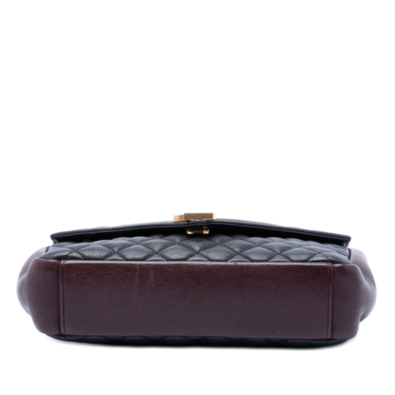 Medium Triquilt Tricolor Sheepskin Monogram College Bag - Image 3