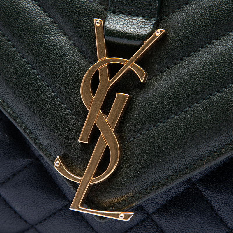 Medium Triquilt Tricolor Sheepskin Monogram College Bag - Image 5