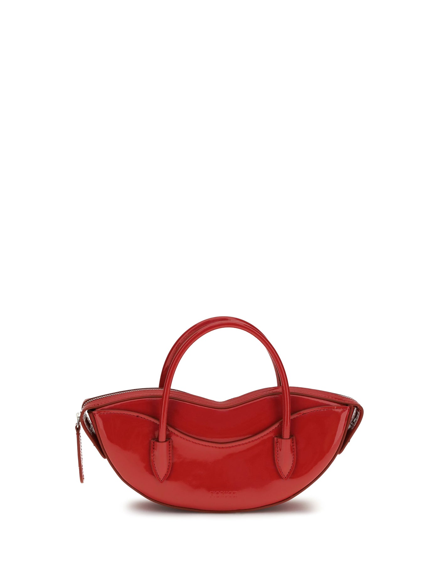 Fiorucci Mini Lips Shoulder Bag — Red Calf Leather Bos Taurus