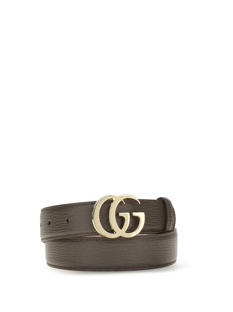 Gucci Grained Calf Leather Belt — Brown