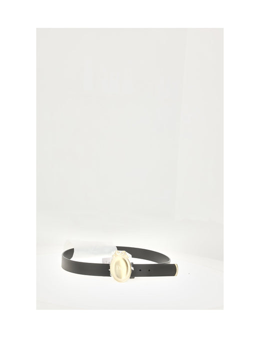 Dior Madallion Belt — Gold Calf Leather