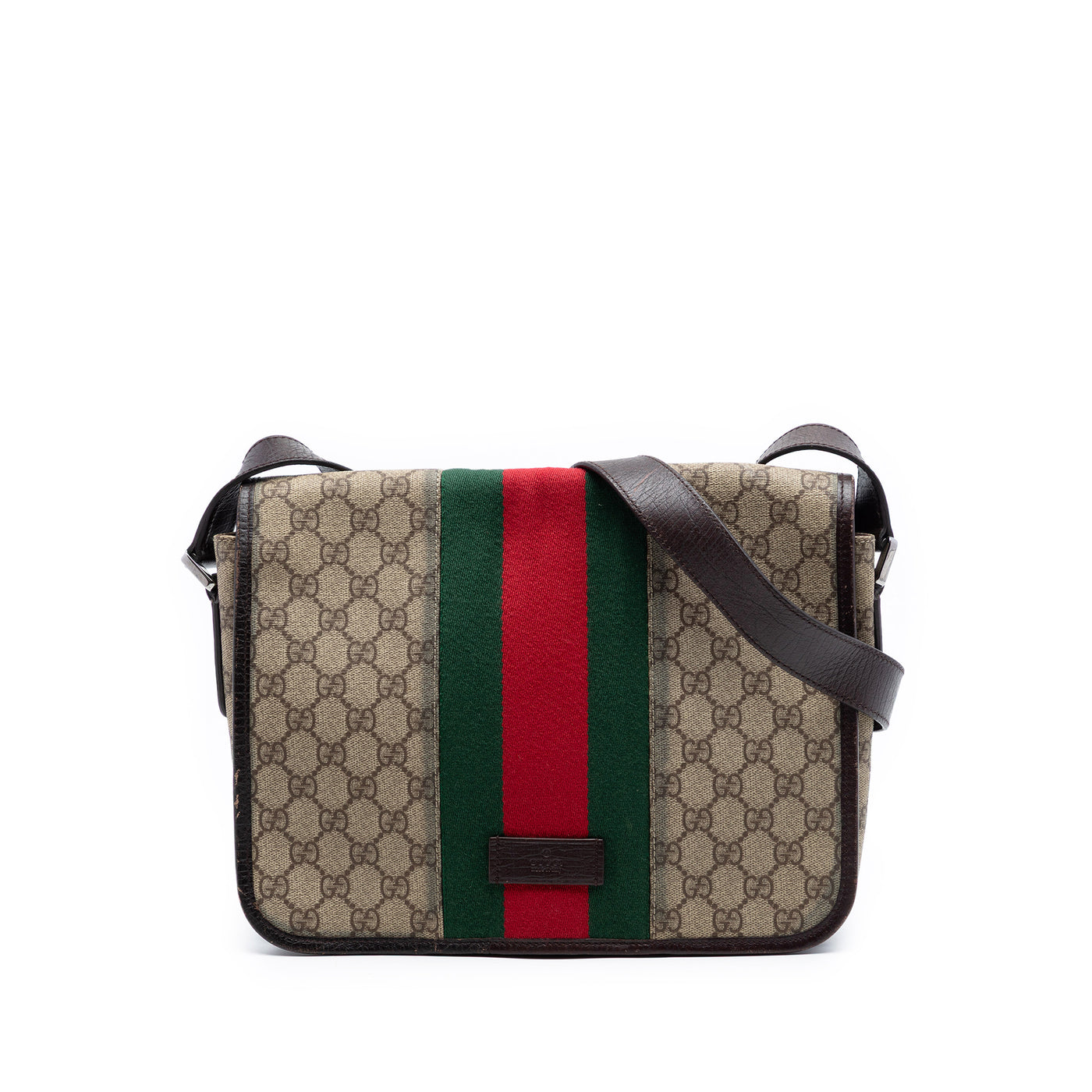 Medium GG Supreme Web Flap Messenger Bag - Image 1