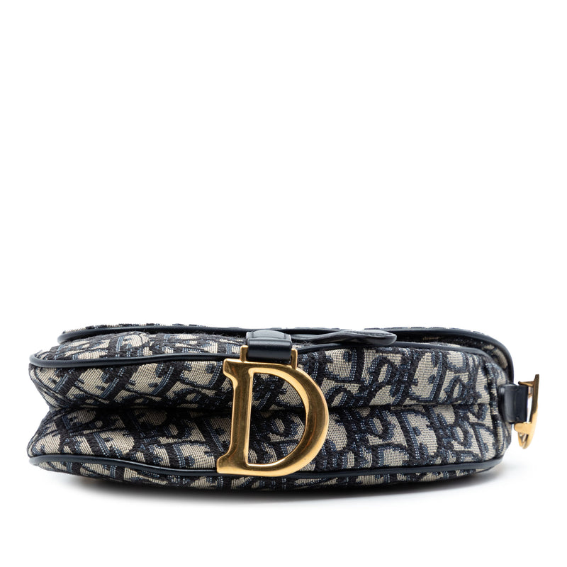 Mini Oblique Canvas Saddle Bag - Image 3