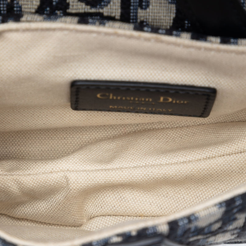 Mini Oblique Canvas Saddle Bag - Image 4
