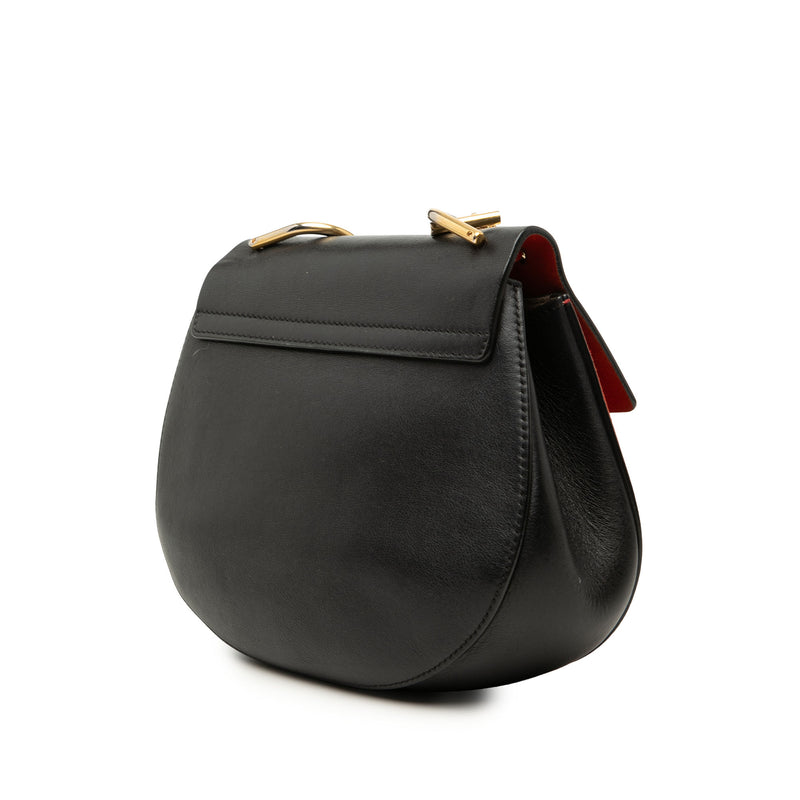 Small Bicolor Suede and Calfskin Drew Crossbody - Image 3