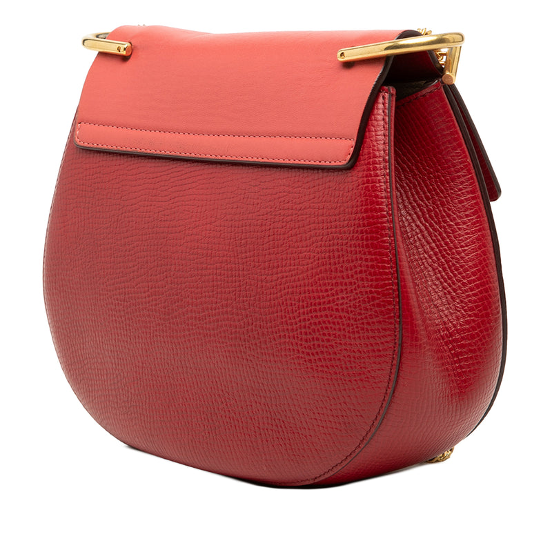 Small Bicolor Smooth and Grained Calfskin Drew Crossbody - Image 2
