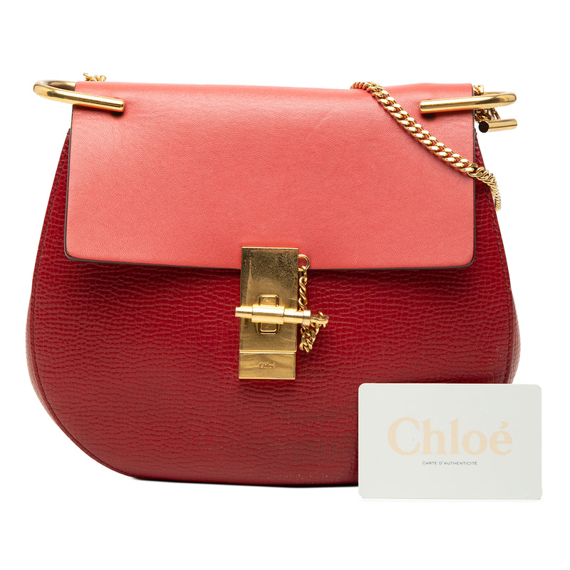 Small Bicolor Smooth and Grained Calfskin Drew Crossbody - Image 8