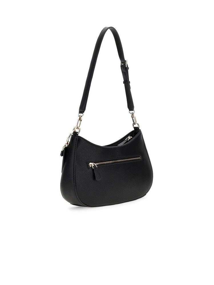 Guess Noelle Ii Crossbody Bag — Black Polyurethane