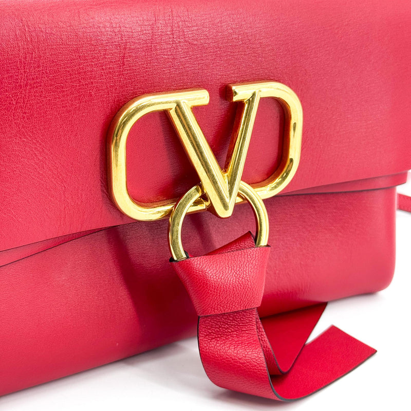 Valentino Garavani Vring Belt Leather Red Bag