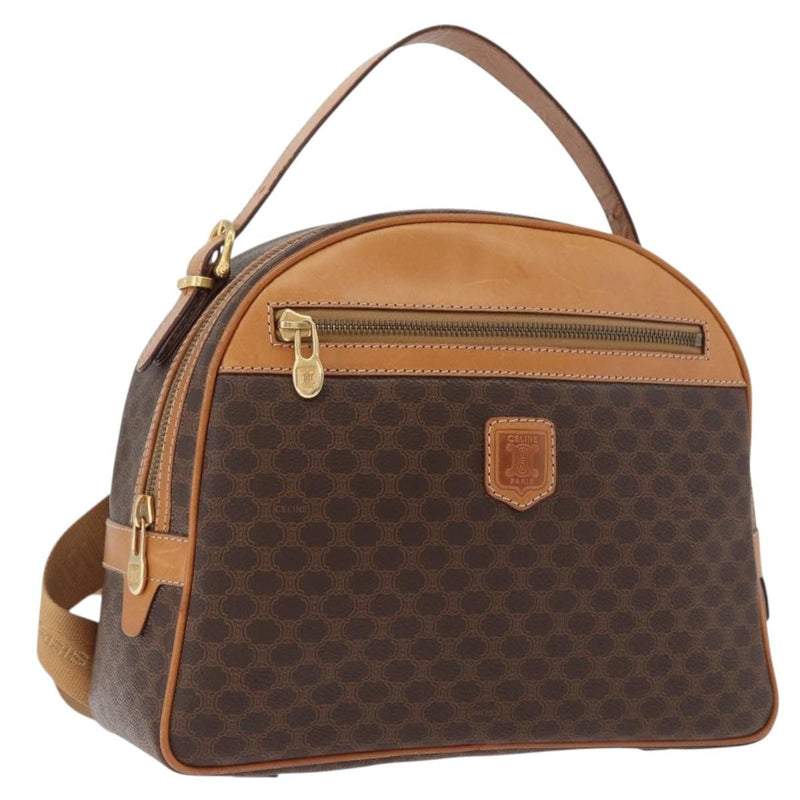 Celine Backpack Leather Brown Canvas