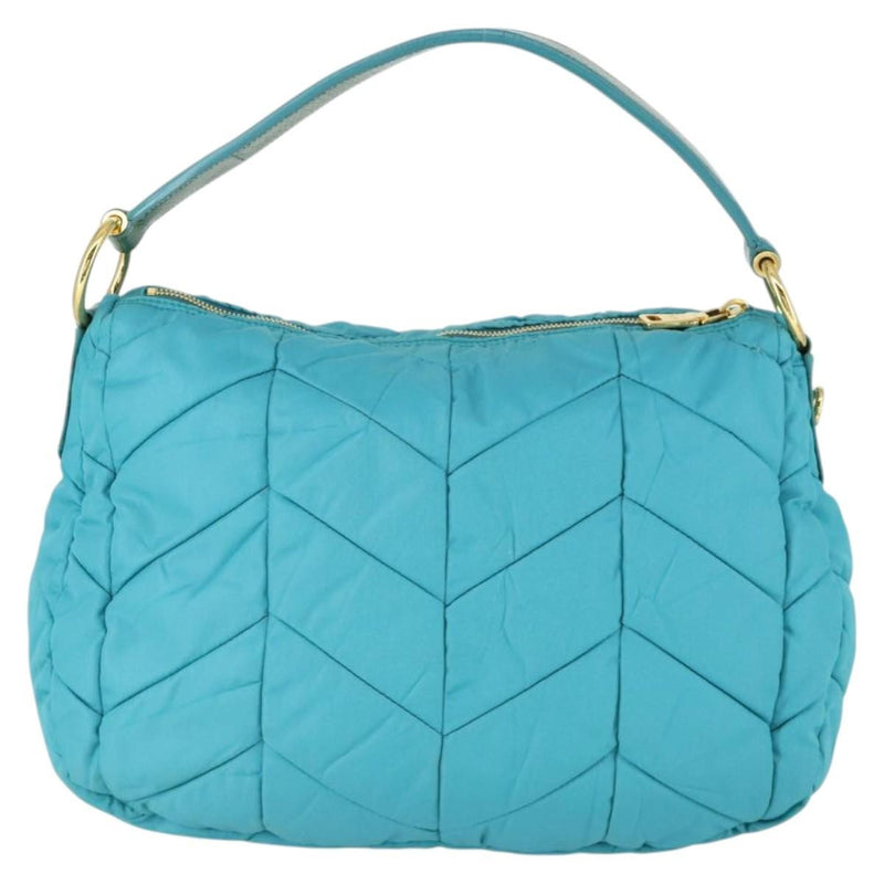 Prada Zip Hobo Chevron Tessuto Blue Nylon