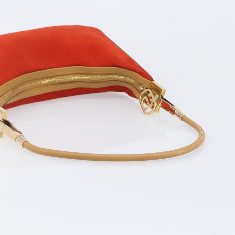 Gucci Vintage Zip Hobo Leather & Suede Red