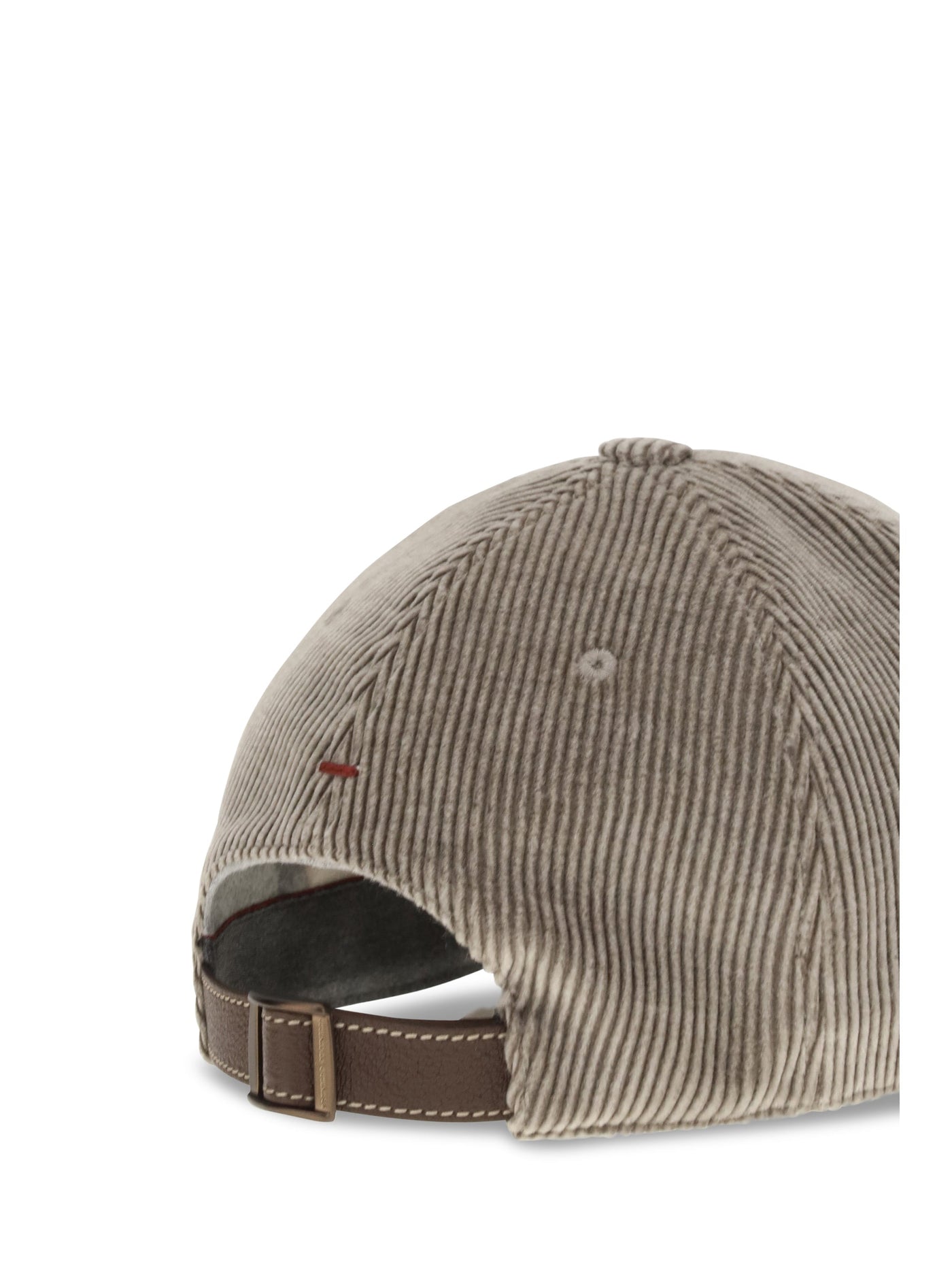 Brunello Cucinelli My4999850 Ribbed Cotton Baseball Cap — Gray Caps