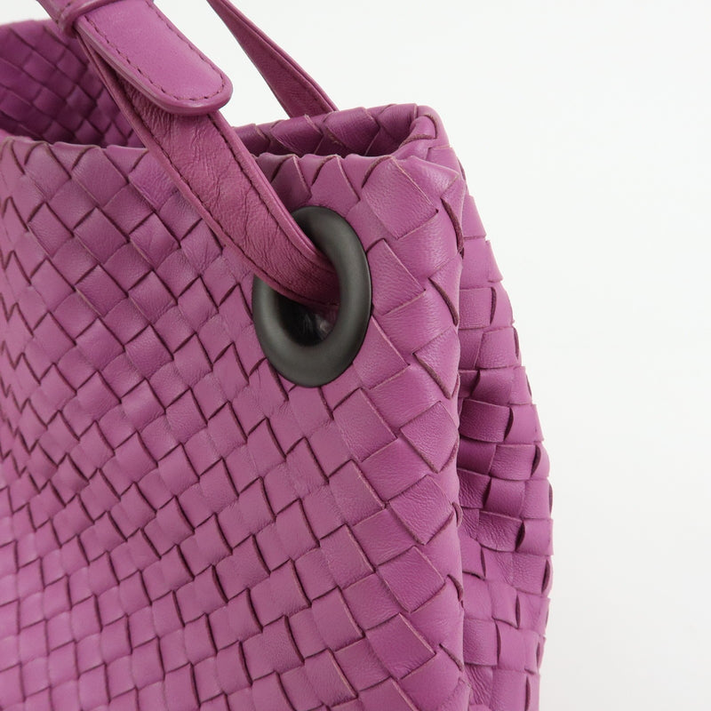 Bottega Veneta Garda Intrecciato Nappa Purple Leather Bag