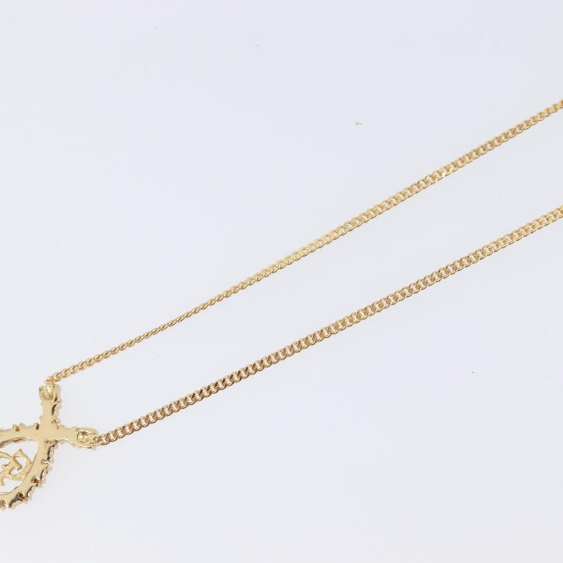 Christian Dior Cd Long Metal With Beads Gold Bijoux