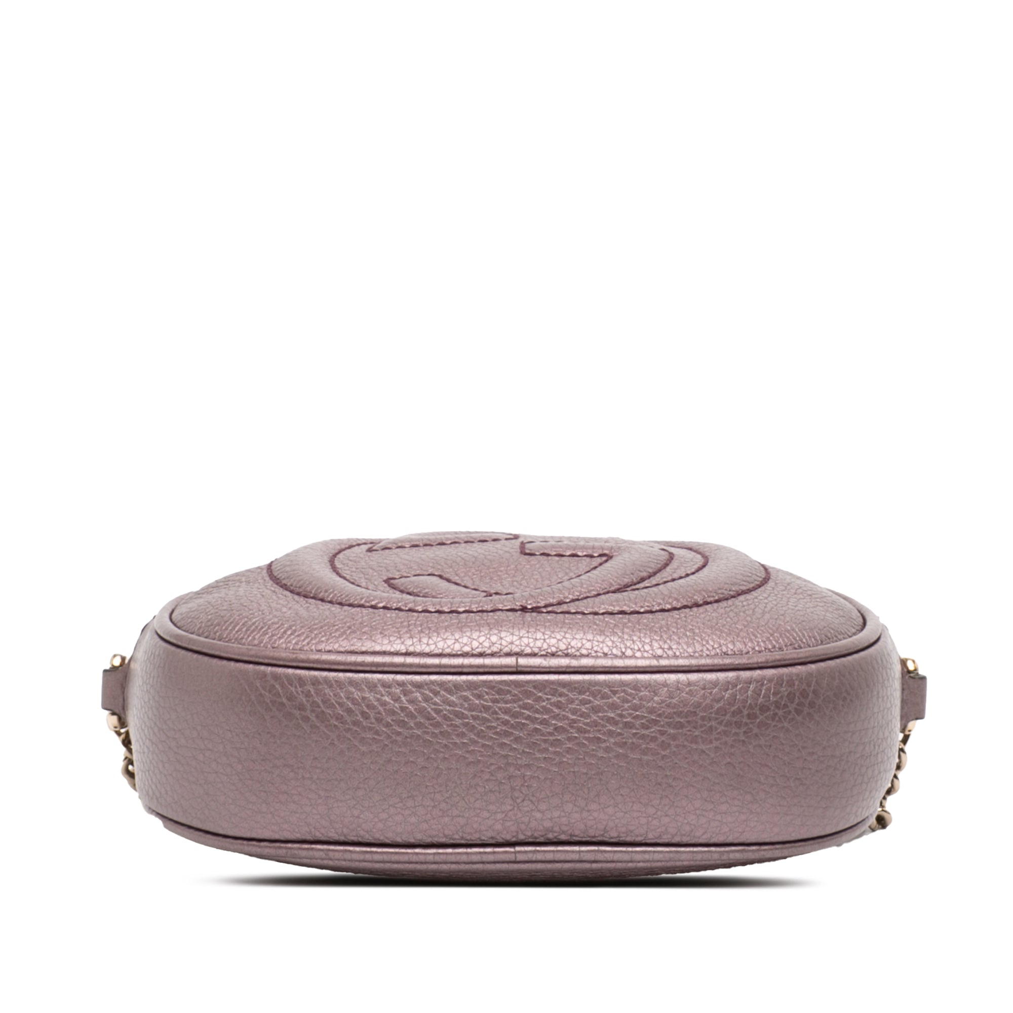 Mini Metallic Pebbled Calfskin Soho Chain Crossbody - Image 3